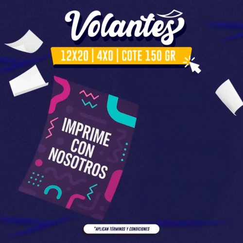 VOLANTES | 12X20 | 4X0 | Cote 150 gr
