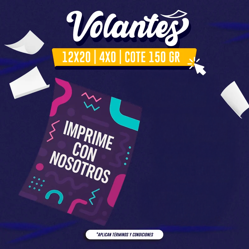 VOLANTES | 12X20 | 4X0 | Cote 150 gr