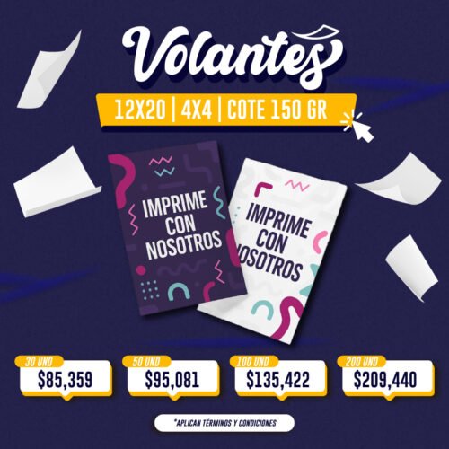 VOLANTES | 12X20 | 4X4 | Cote 150 gr