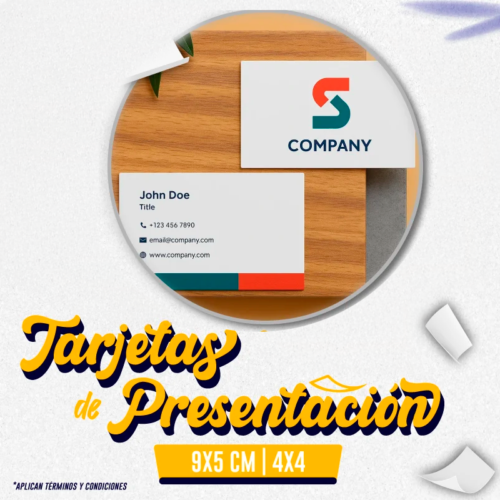 TARJETAS DE PRESENTACIÓN | 4x4 | 9x5 CM
