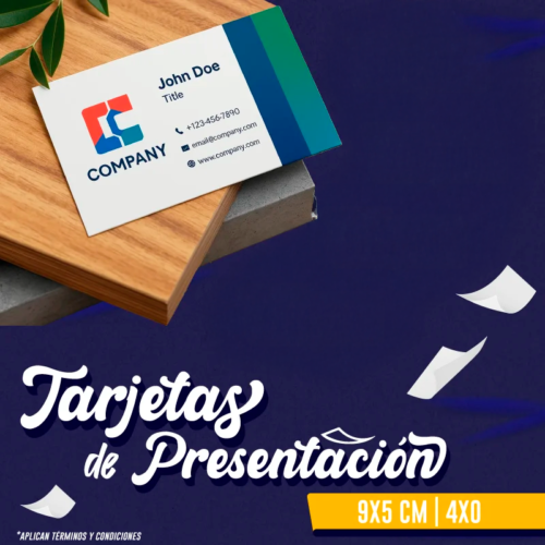 Tarjetas de presentación | 9X5 CM | 4X0